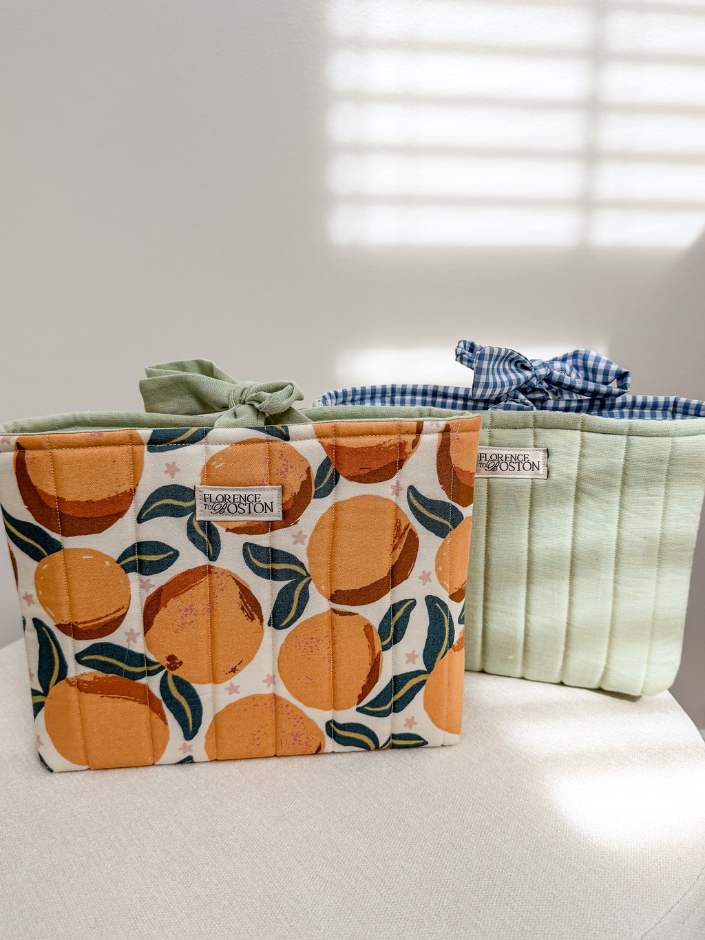 Easy Peasy Peachy | Book Bow Pouch